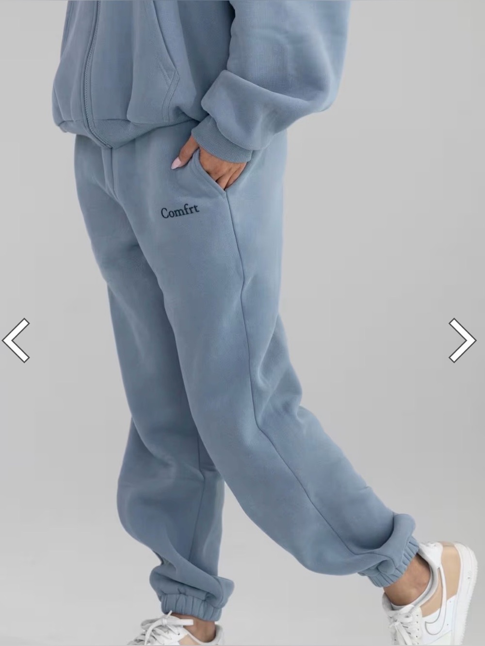 NWT Comfrt Women's Blue Willow Cloud Cozy Joggers